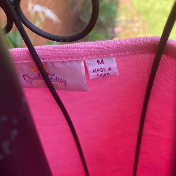 QUACKER FACTORY LOBSTER EMBELLISHED  3/4 SLEEVE T-SHIRT PINK SIZE MEDIUM - Picture 8 of 9